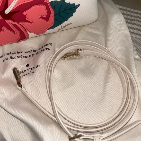 Kate Spade White and Pink Floral Women's Bag - Picture 5 of 9